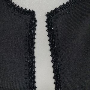 Talbots Petites Dressy Black Cardigan, SZ M, Long Sleeves
